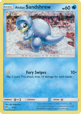 Alolan Sandshrew - 4/12/12  - Holofoil - Promo