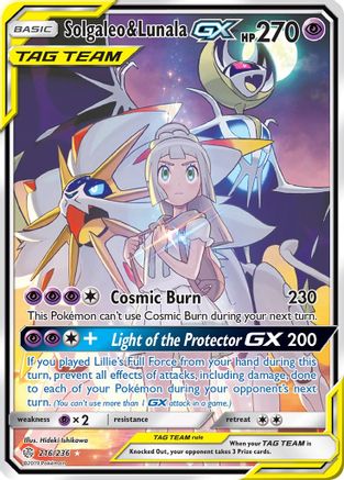 Solgaleo & Lunala GX (Full Art)/236  - Holofoil - Ultra Rare