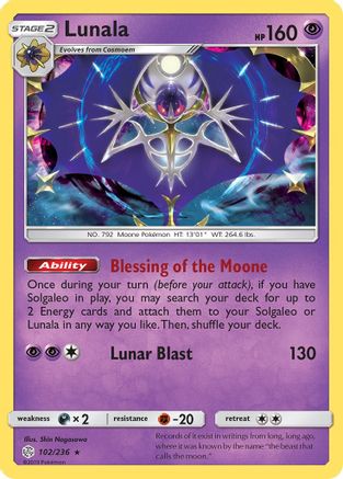 Lunala 102  - Holofoil - Holo Rare