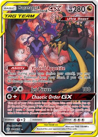 Naganadel & Guzzlord GX (Alternate Full Art)  - Holofoil - Ultra Rare