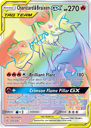 Charizard &amp; Braixen GX (251/236) [Soleil et Lune : Éclipse cosmique] 