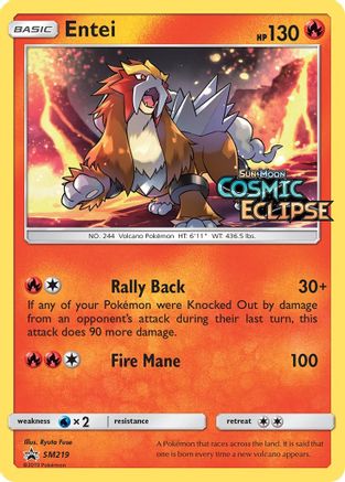 Entei (SM219) [Soleil et Lune : Promos Black Star] 