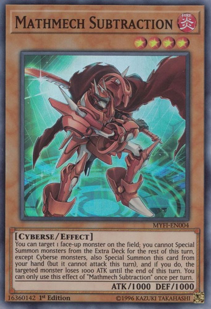 Mathmech Subtraction (MYFI-EN004) - Super Rare