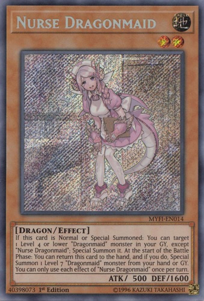 Nurse Dragonmaid (MYFI-EN014) - Secret Rare