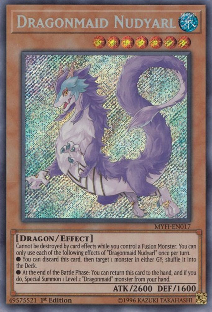 Dragonmaid Nudyarl (MYFI-EN017) - Secret Rare