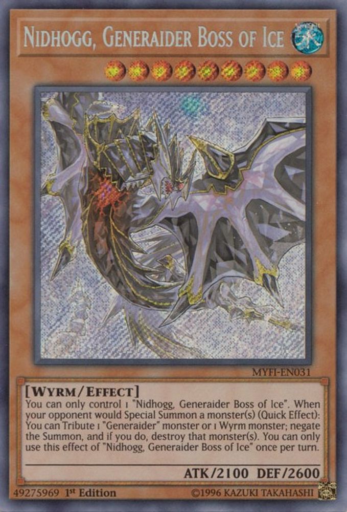 Nidhogg, Generaider Boss of Ice (MYFI-EN031) - Secret Rare