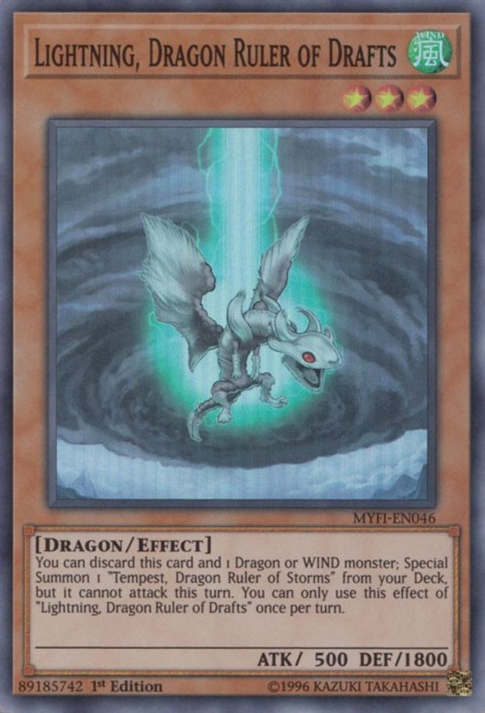 Lightning, Dragon Ruler of Drafts (MYFI-EN046) - Super Rare