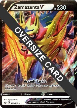 Zamazenta V (139/202) (carte Jumbo) [Épée et bouclier : ensemble de base] 