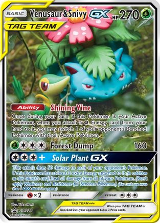 Venusaur & Snivy GX SM229  - Holofoil - Promo