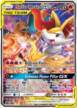 Charizard & Braixen GX SM230  - Holofoil - Promo