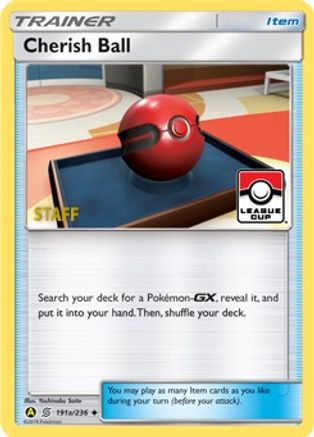 Cherish Ball (191a/236) (Personnel promotionnel de la Ligue) [Soleil et Lune : Esprits unifiés] 