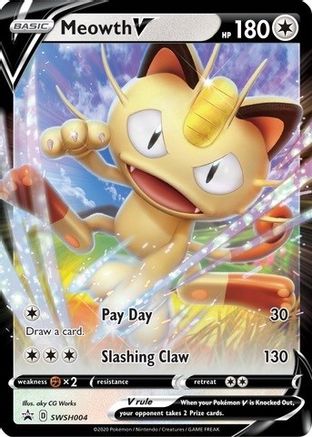 Meowth V SWSH004  - Holofoil - Promo