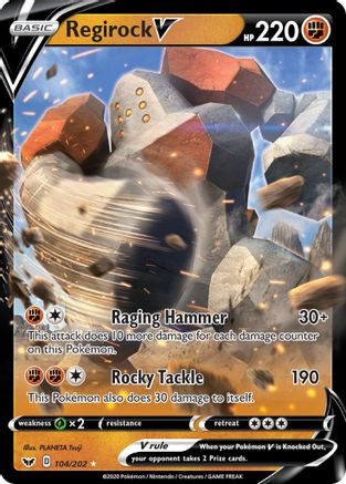 Regirock V 104  - Holofoil - Ultra Rare