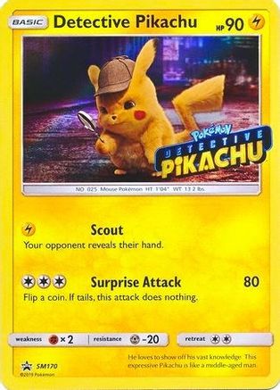 Detective Pikachu - SM170 (Stamped)  - Holofoil - Promo