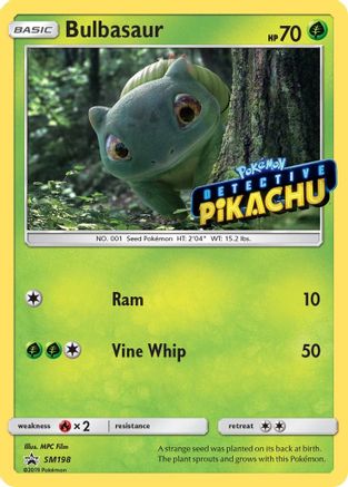 Bulbasaur (SM198) (Estampillé Détective Pikachu) [Soleil et Lune : Promos Black Star] 