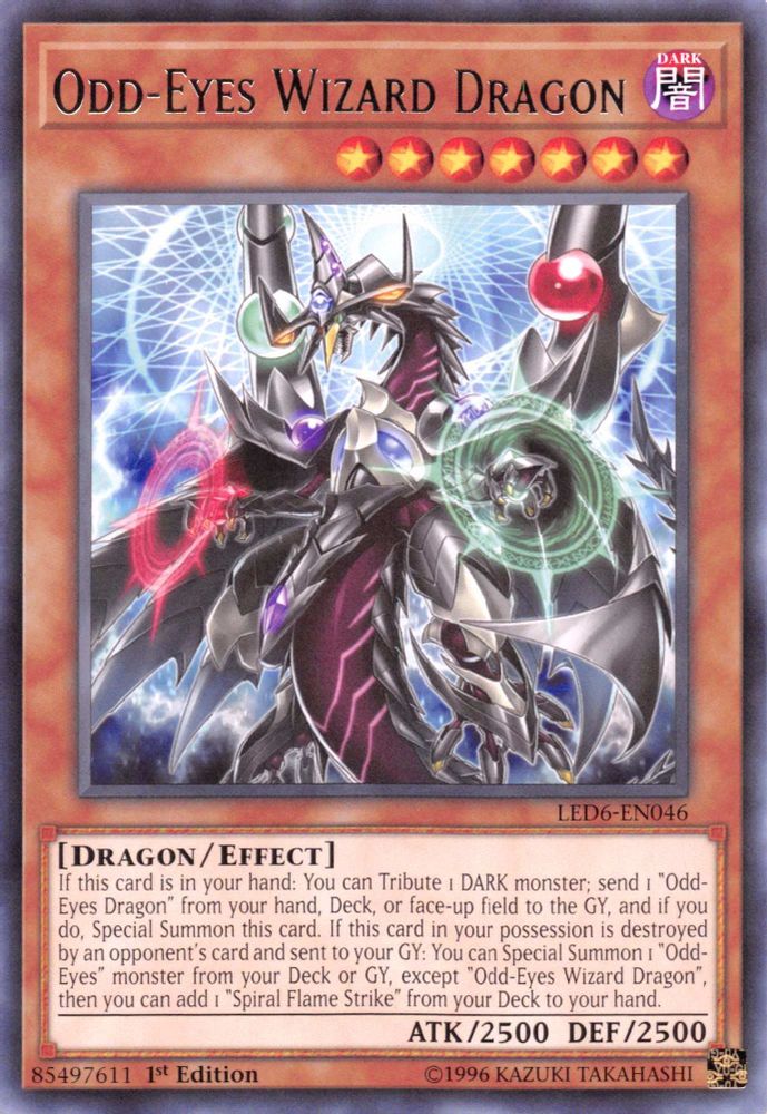 Odd-Eyes Wizard Dragon (LED6-EN046) - Rare