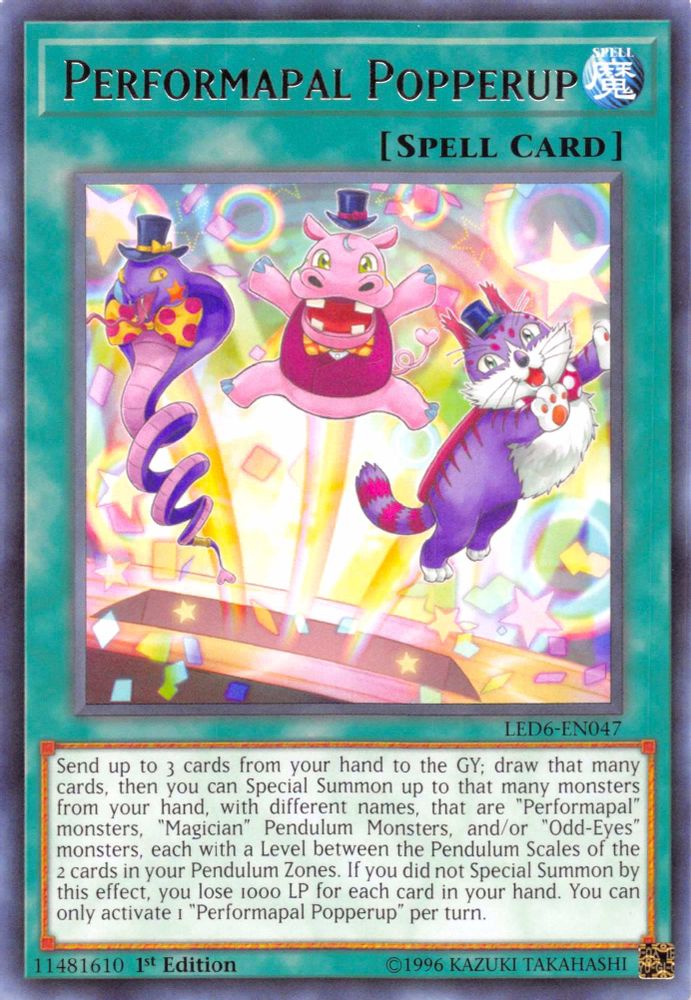 Popperup Performapal [LED6-EN047] Rare 