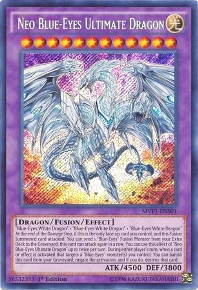 Neo Blue-Eyes Ultimate Dragon (MVP1-ENS01) - Secret Rare
