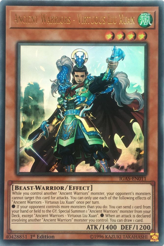 Ancient Warriors - Virtuous Liu Xuan (IGAS-EN011) - Ultra Rare