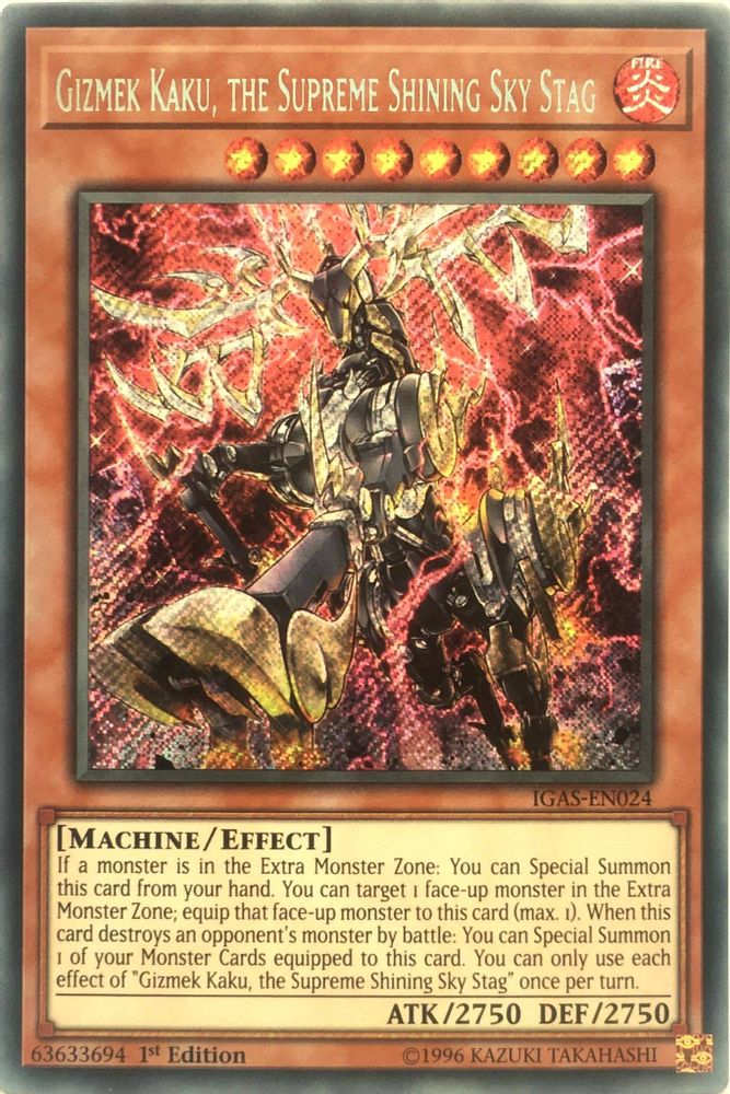 Gizmek Kaku, the Supreme Shining Sky Stag (IGAS-EN024) - Secret Rare