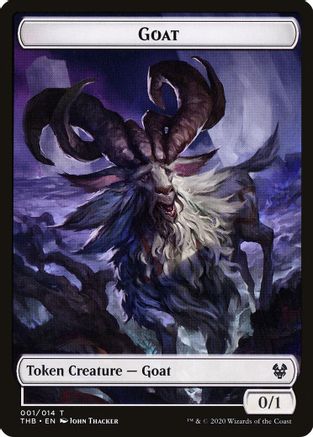 Goat // Human Soldier Double-Sided Token (THB-1 // 2) - Theros Beyond Death Tokens Foil