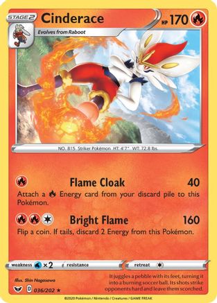 Cinderace (036) (036) 036  - Rare