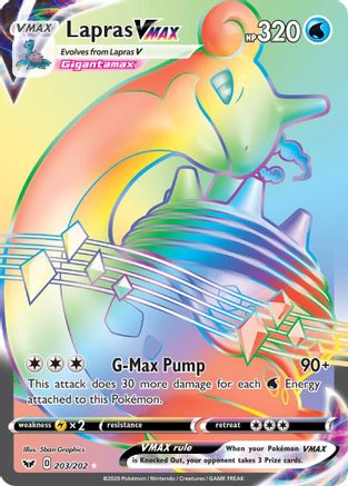 Lapras VMAX (203/202) [Épée et bouclier : ensemble de base] 