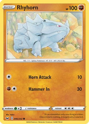 Rhyhorn (096) (096) 096  - Common