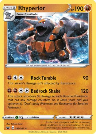 Rhyperior 099  - Holofoil - Holo Rare