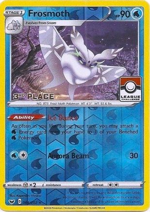 Frosmoth - 064/202 (League Challenge) [3rd Place]/202  - Reverse Holofoil - Promo