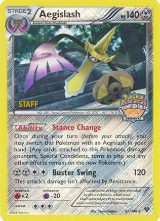 Aegislash (85/146) (Personnel promotionnel du championnat régional) [XY : Ensemble de base] 