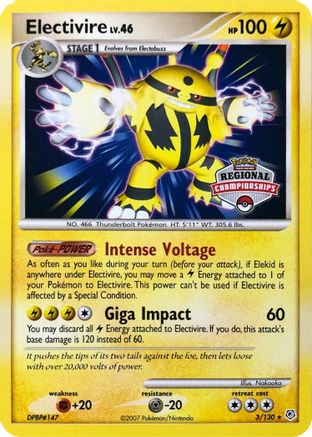 Electivire - 3/130 (Regional Championships)/130  - Promo