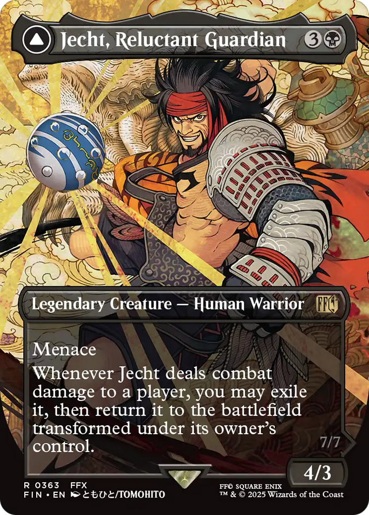 Jecht, Reluctant Guardian (Borderless) (FIN-363) - FINAL FANTASY: (enchantment) (Borderless) Foil