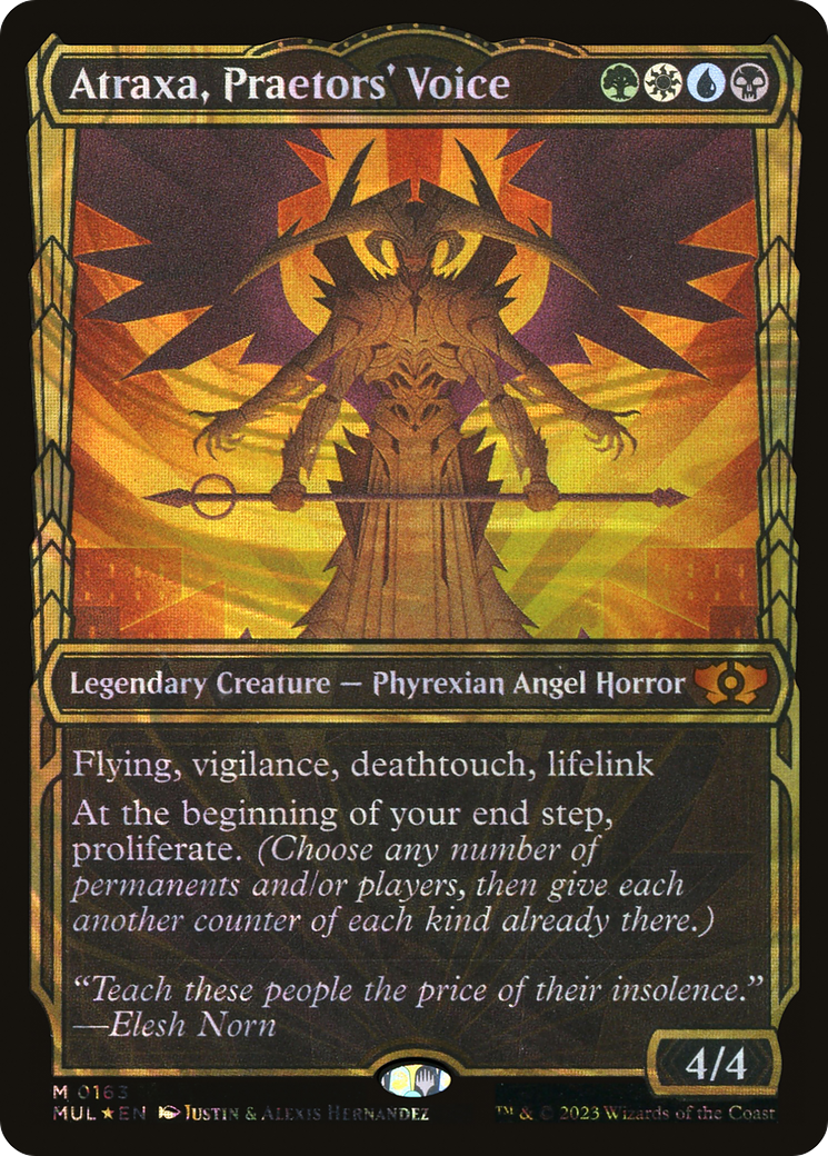 Atraxa, voix des préteurs (Halo Foil) [Légendes multivers] 