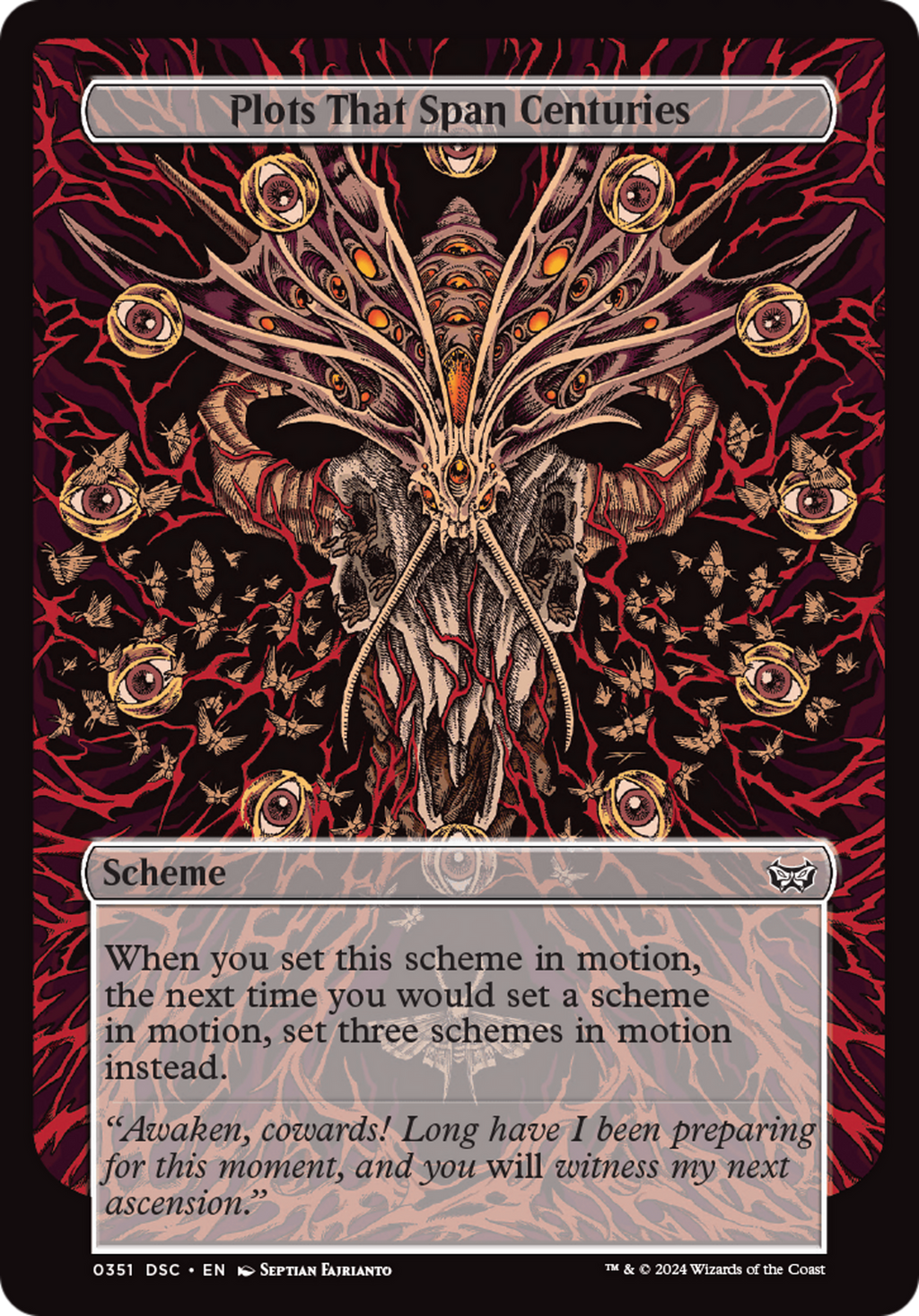 Plots That Span Centuries (Full Art) (A:DSC-351) - Duskmourn: House of Horror Commander