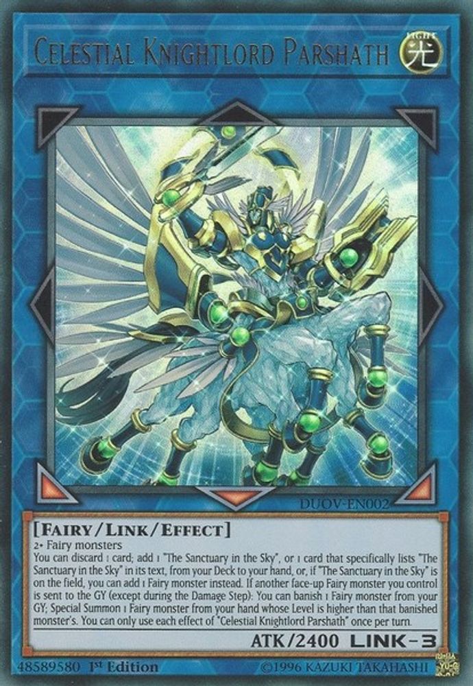 Celestial Knightlord Parshath (DUOV-EN002) - Ultra Rare