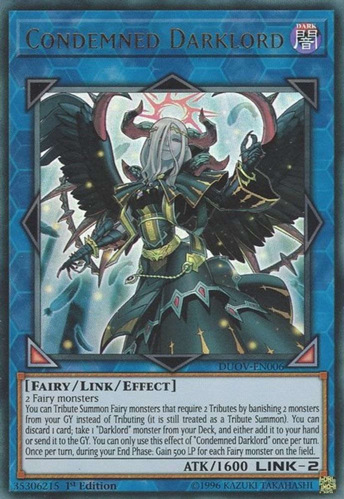 Condemned Darklord (DUOV-EN006) - Ultra Rare