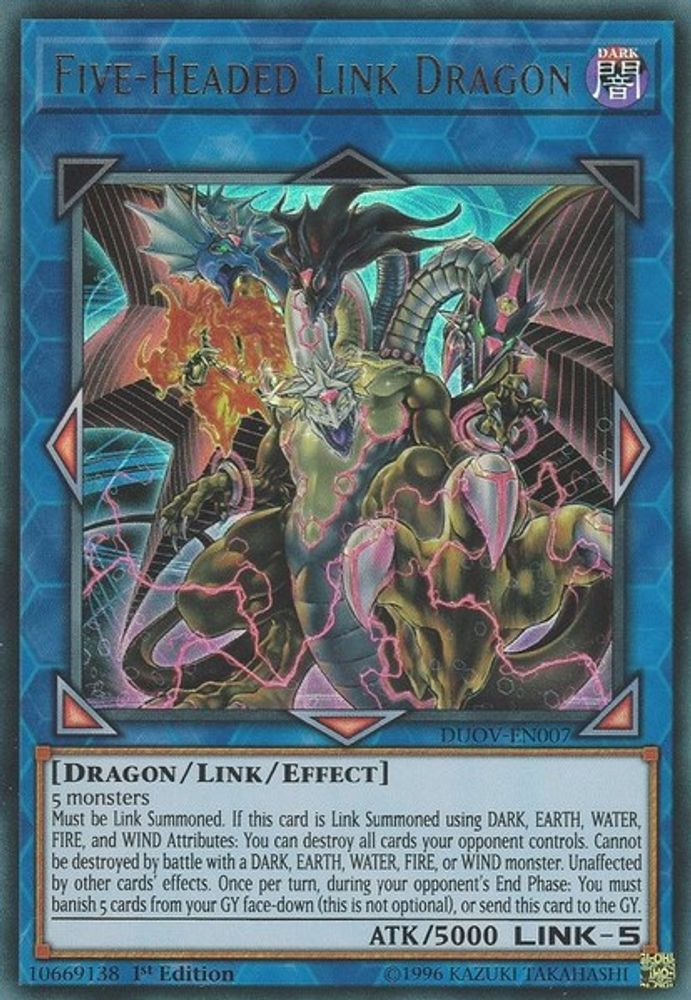 Five-Headed Link Dragon (DUOV-EN007) - Ultra Rare