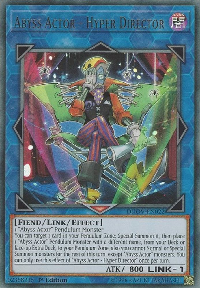 Abyss Actor - Hyper Director (DUOV-EN022) - Ultra Rare