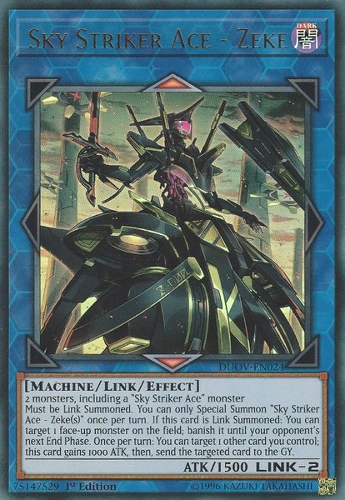 Sky Striker Ace - Zeke (DUOV-EN024) - Ultra Rare