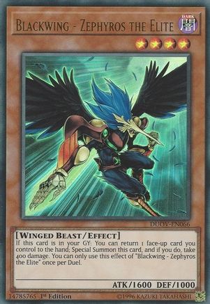 Blackwing - Zephyros the Elite (DUOV-EN066) - Duel Overload 1st Edition