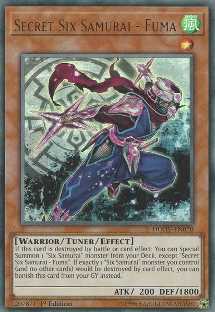 Secret Six Samurai - Fuma (DUOV-EN070) - Ultra Rare