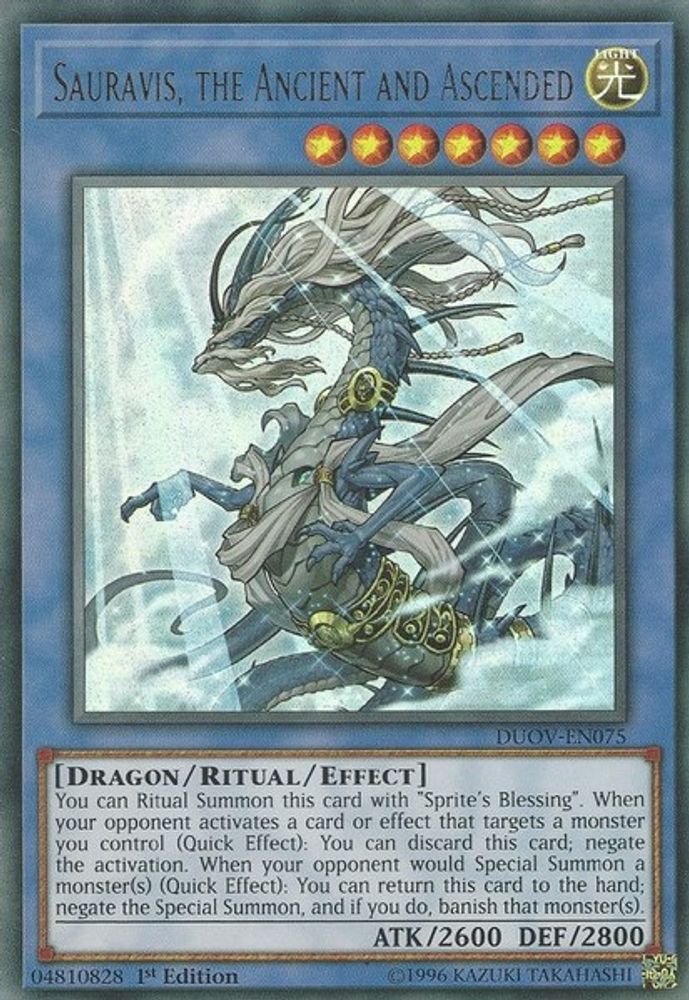 Sauravis, the Ancient and Ascended (DUOV-EN075) - Ultra Rare