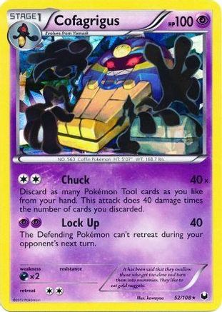 Cofagrigus - 52/108 (Cracked Ice Holo)/108  - Holofoil - Rare