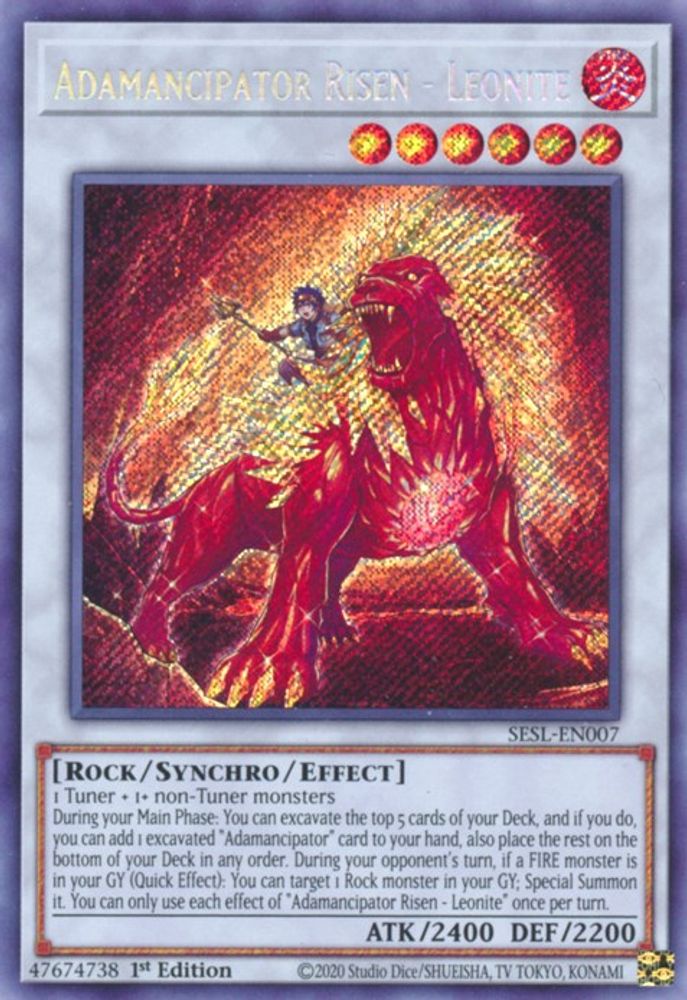 Adamancipator Risen - Leonite (SESL-EN007) - Secret Rare