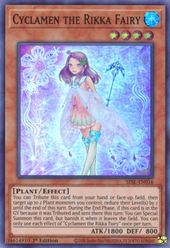 Cyclamen la fée Rikka [SESL-EN016] Super Rare 