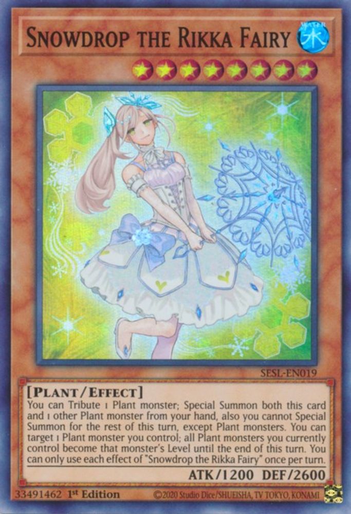 Snowdrop la fée Rikka [SESL-EN019] Super Rare 