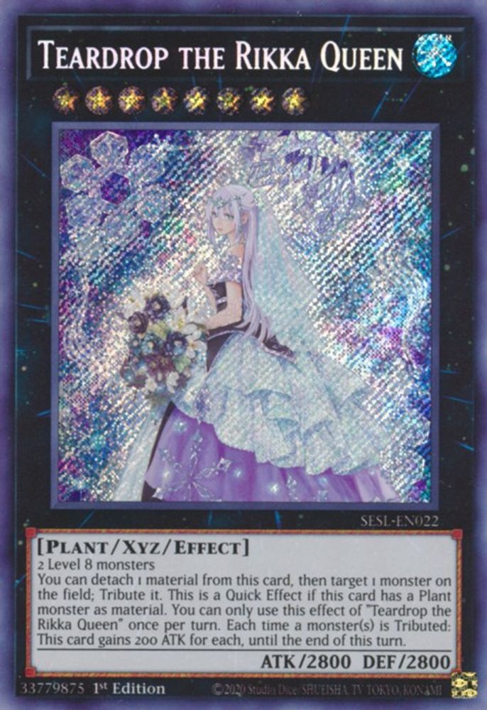 Teardrop la reine Rikka [SESL-EN022] Secret Rare 