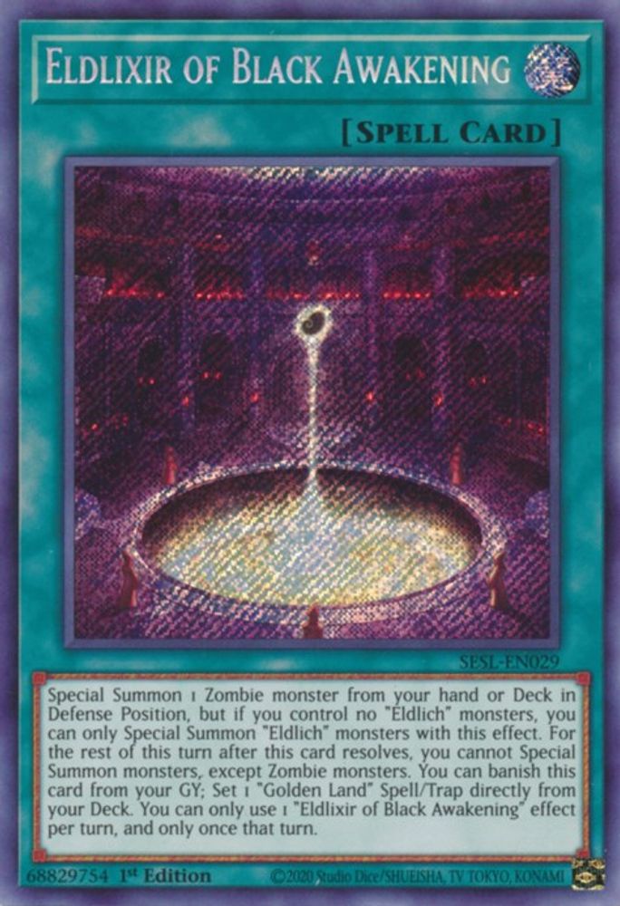 Eldlixir of Black Awakening (SESL-EN029) - Secret Rare