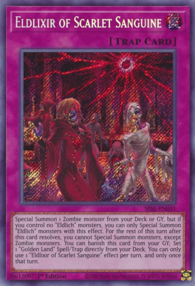 Eldlixir de Scarlet Sanguine [SESL-EN031] Secret Rare 